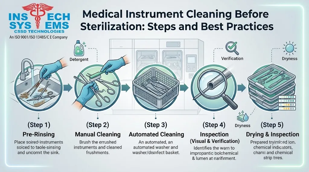 You are currently viewing Medical Instrument Cleaning Before Sterilization: Steps and Best Practices